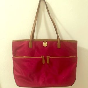 Red Michael Kors Tote Bag